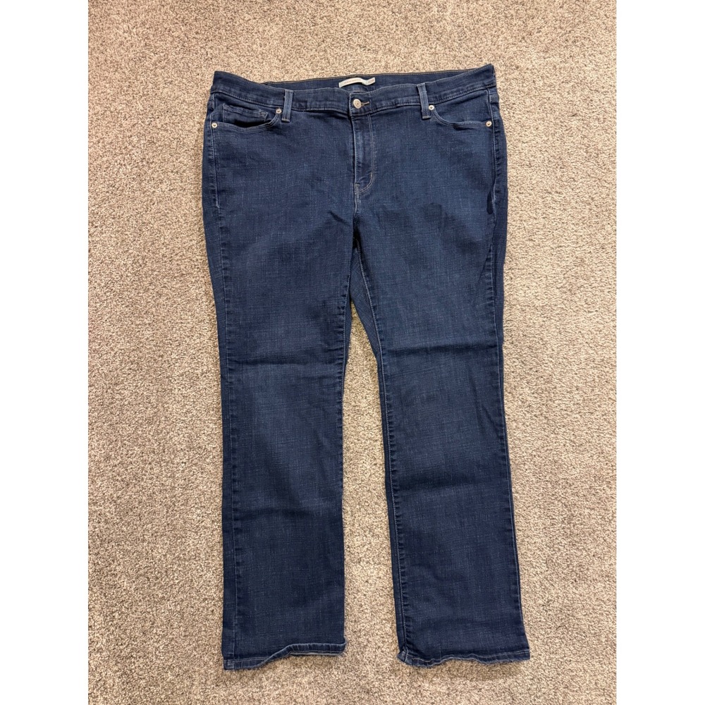 Levis Jeans Women 22W Blue Classic Bootcut Dark Wash Stretch Denim